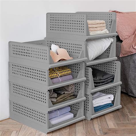 stackable storage containers for clothes